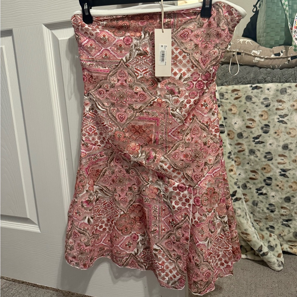 Altar'd State Pink Patterned Mini Dress - Picture 3 of 3